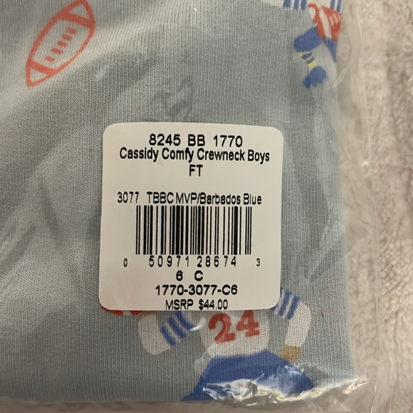 Beaufort Bonnet Company Cassidy Comfy Crewneck Boys Size 6 - Picture 2 of 3